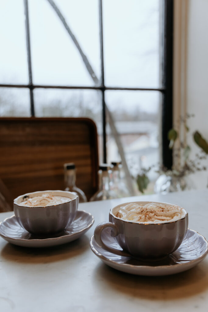 Close up of nutella hot chocoalte